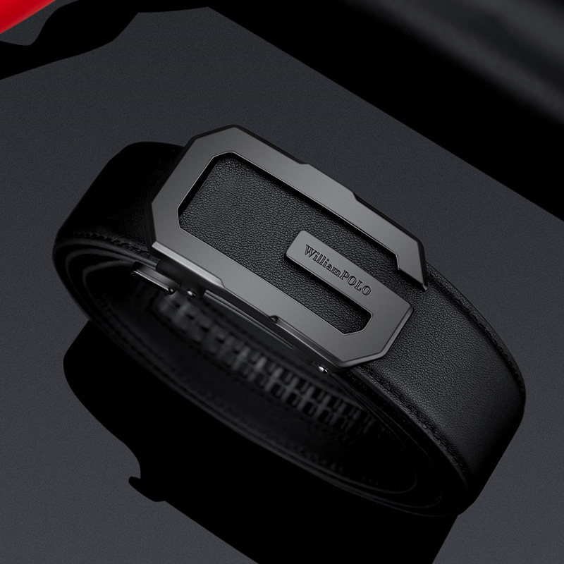 保罗皮带男真皮2024新款内穿自动扣腰带牛皮高档品牌商务男士裤带