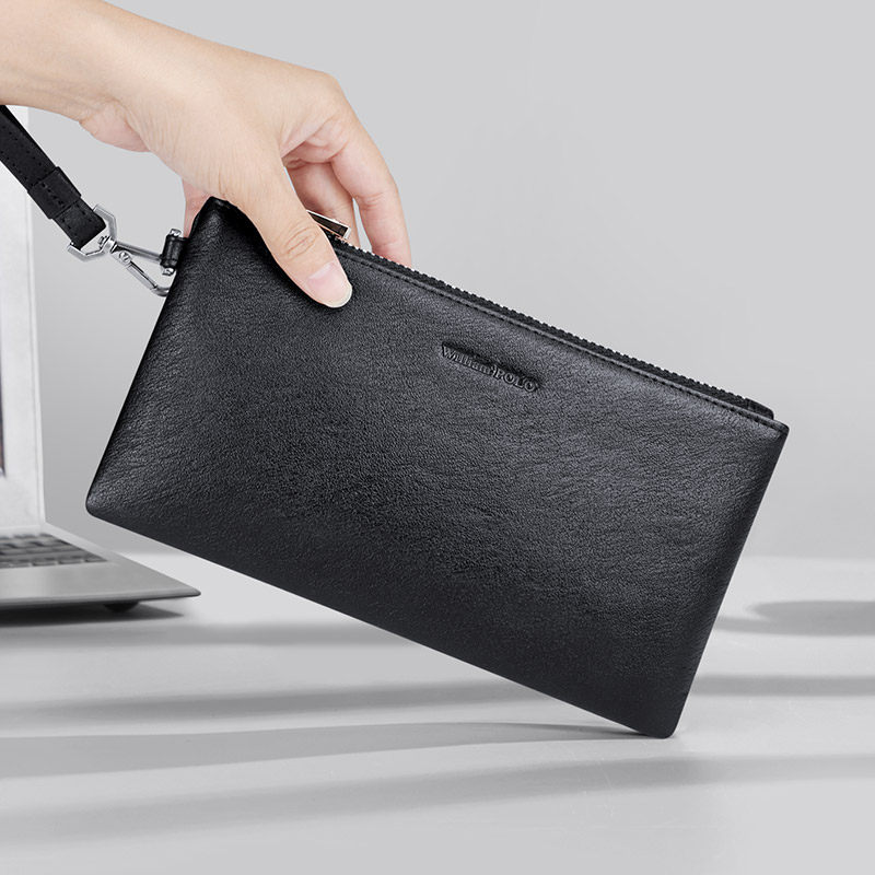 英皇保罗真皮男士手拿包时尚休闲信封包男款手抓包商务潮牌手拎包