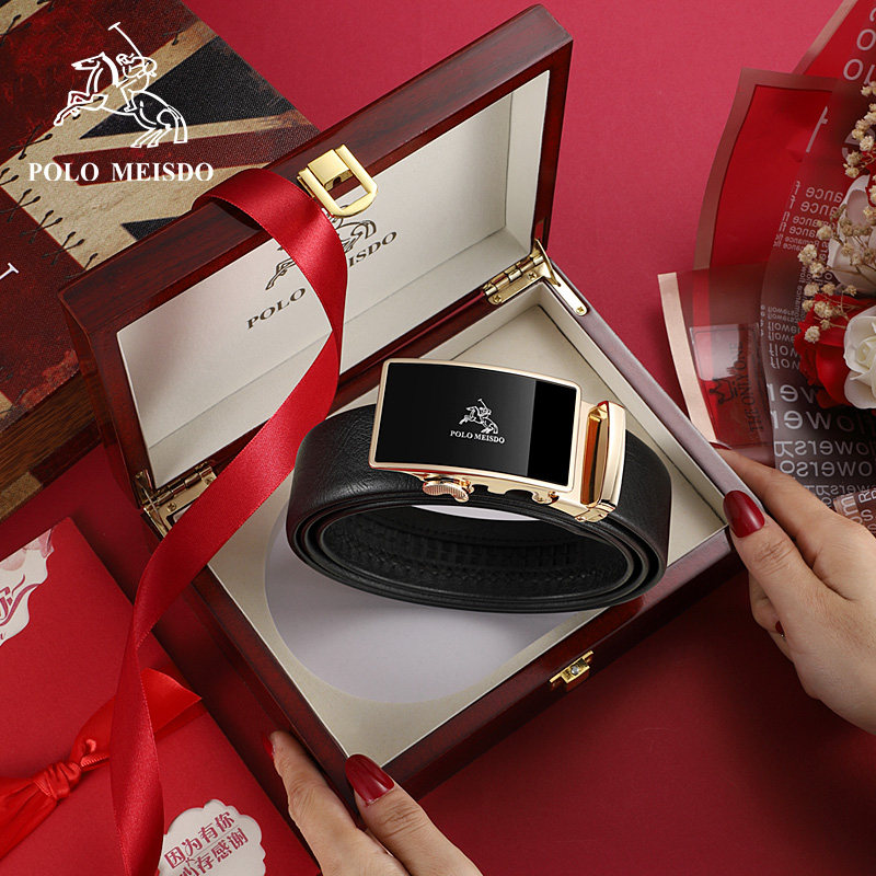 英国官方正品保罗男士皮带男真皮自动扣腰带男款奢侈品中青年裤带