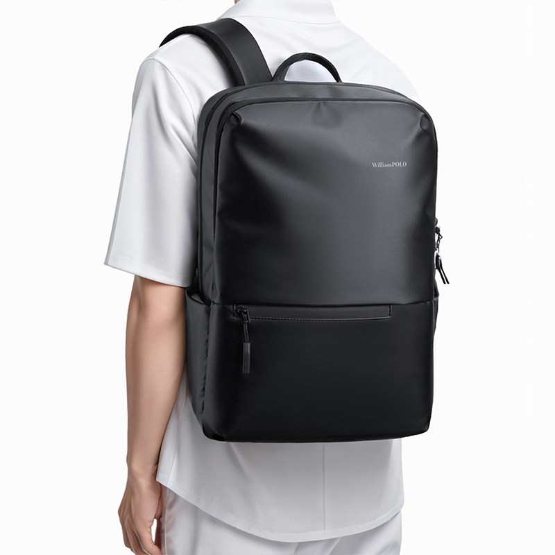 保罗2024新款双肩包男轻薄潮牌学生书包男女款电脑包通勤旅行背包