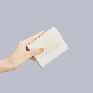 英皇保罗真皮钱包女士2024新款零钱包女迷你小包皮夹简约可爱卡包