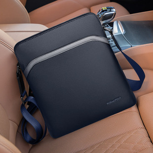 保罗真皮男包斜挎单肩包男士包包公文包男款商务时尚休闲小背包潮