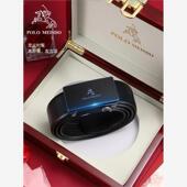 带潮 商务年轻人裤 英国保罗官方正品 内扣皮带男真皮自动扣腰带男士