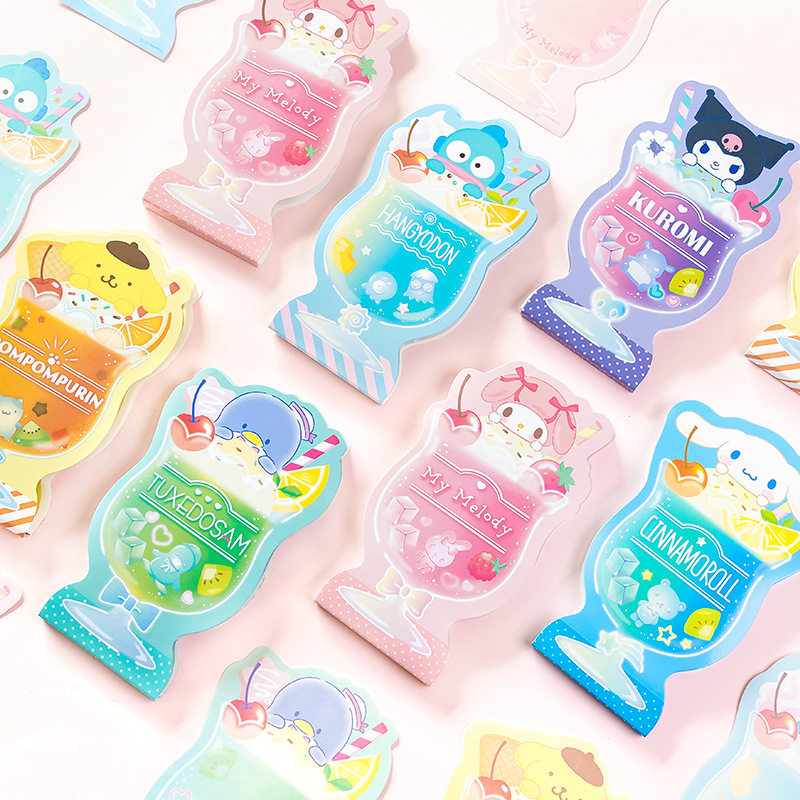 可爱造型水果杯子便签纸便签条可撕留言记事便签本学生DIY手账本