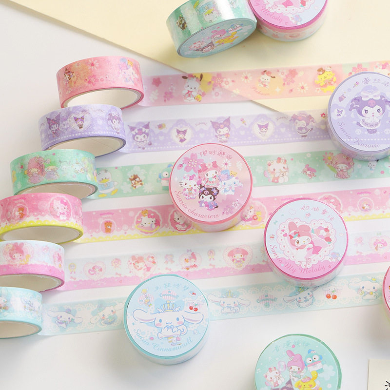 日式卡通花筏日记主题背景和纸胶带少女diy装饰贴画封口手账日记