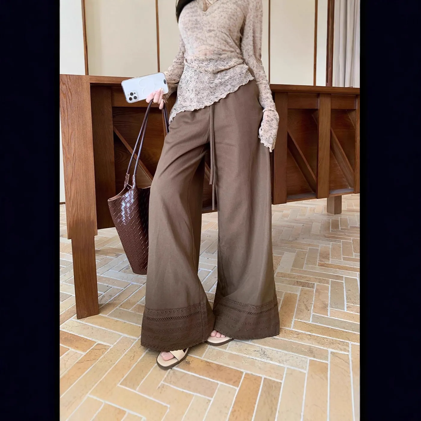 2025秋季新款设计感晕染露肩长袖针织衫+宽松休闲裤长裤两件套女,女装/女士精品,T恤,淘宝优惠券,粉丝福利购,淘宝优惠卷