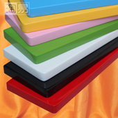 圆角亮光烤漆加厚搁板墙上一字隔板置物架装 饰架书架壁挂架可定制