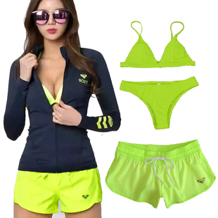 韩式长袖潜水服分体上衣速干防晒游泳比基尼显瘦水母服泳衣裤套装