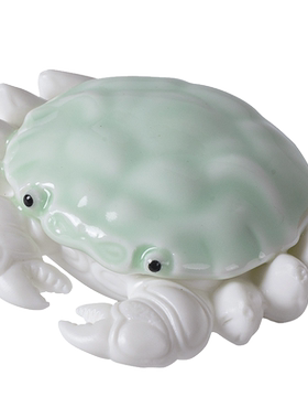 陶瓷盖置盖托可爱桌面仿真螃蟹