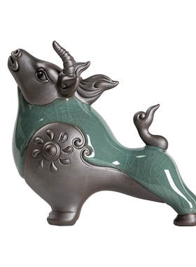 陶瓷招财摆件新中式桌面生肖牛