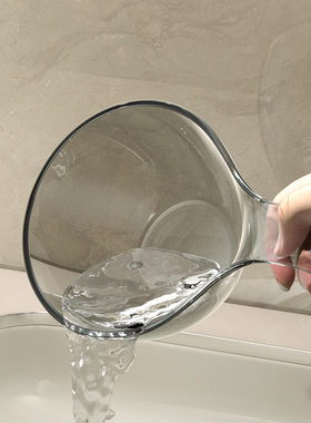 水瓢水勺厨房塑料勺加厚舀子家用透明水漂创意飘长柄老式洗头勺