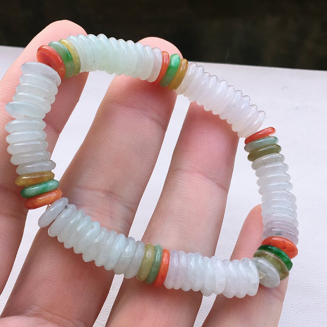三彩手链老坑颈饰玉扣平安玉冰种颈饰
