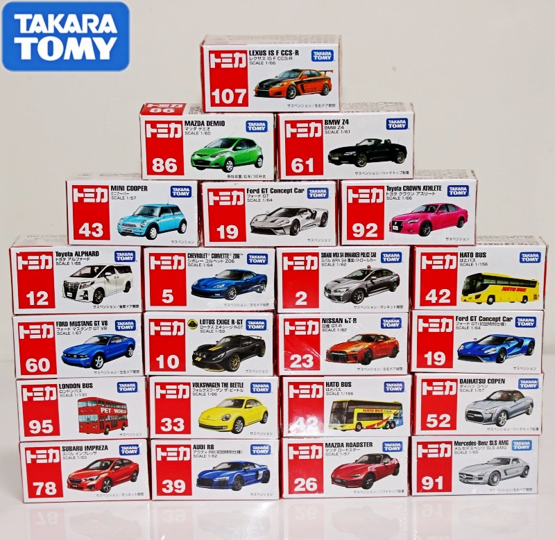 日本takara tomy多美卡合金车模型小汽车新款巴士出租车儿童玩具