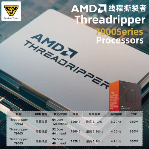 AMD线程撕裂者服务器工作站CPU