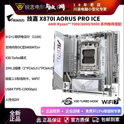 技嘉X870I迷你冰雕顶配USB440G