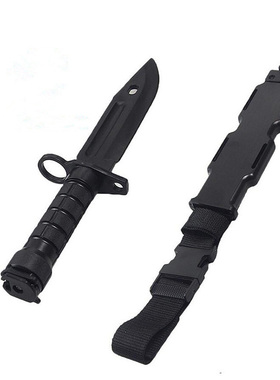 美式M9橡胶塑料模型刀战术训练刀装饰不开刃软刀影视COS道具