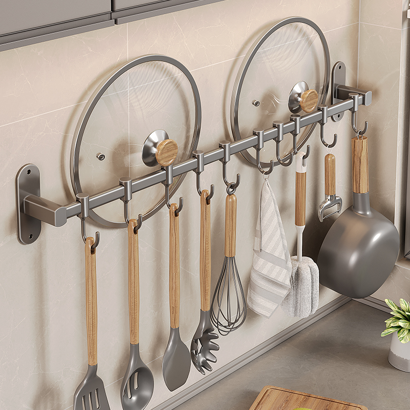 厨房挂钩架挂杆免打孔