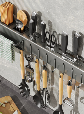 多功能刀架厨房刀具用品置物架筷笼一体收纳架筷子筒壁挂式免打孔