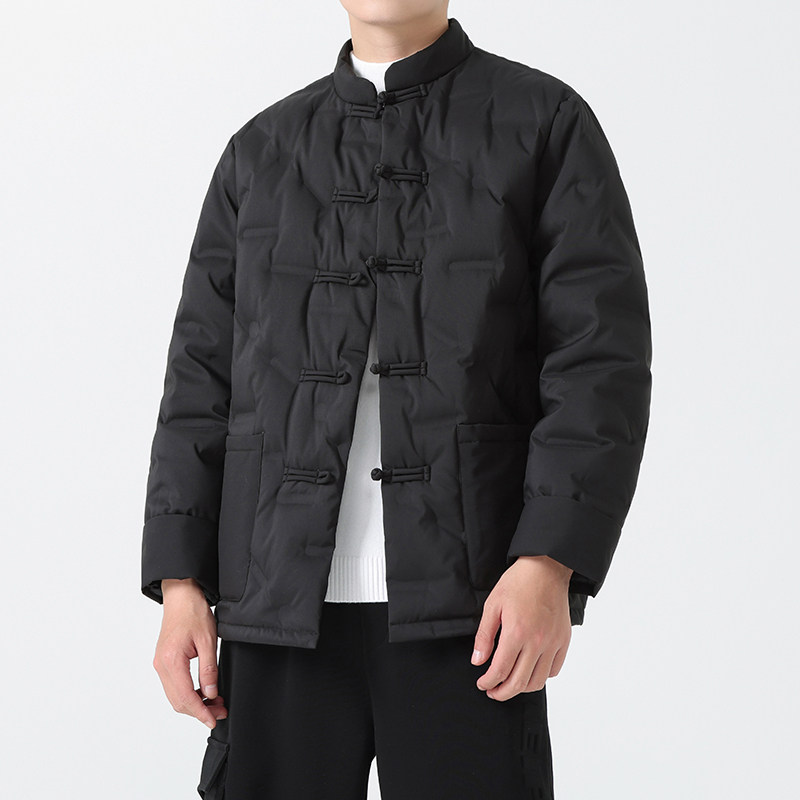 羽绒服冬季男士唐装风复古立领外套短款中式保暖上衣1170p215,男装羽绒服,电商A016