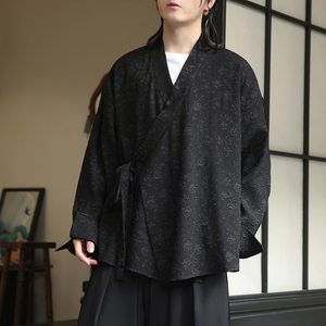 风休闲外套2025春汉服大码开衫新中式立领长袖外袍男1188-P65图片