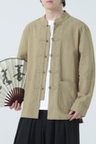 风亚麻外套开衫夏季男新中式长袖衬衫防晒服DSA016-1180-P95，男装防晒衣，电商A016