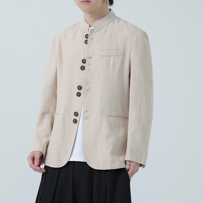 风外套夹克大码中式长袖衬衫亚麻西服男装DSA016-1178-P120,男装夹克,电商A016