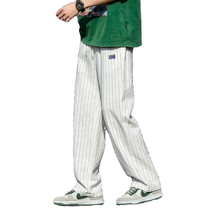 风亚麻裤男夏款黑白色长裤棉麻休闲直筒裤子DSA016-8209-P75图片