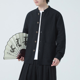 风亚麻外套开衫夏季新中式长袖衬衫男装西服DSA016-1176-P90，男装西服，电商A016