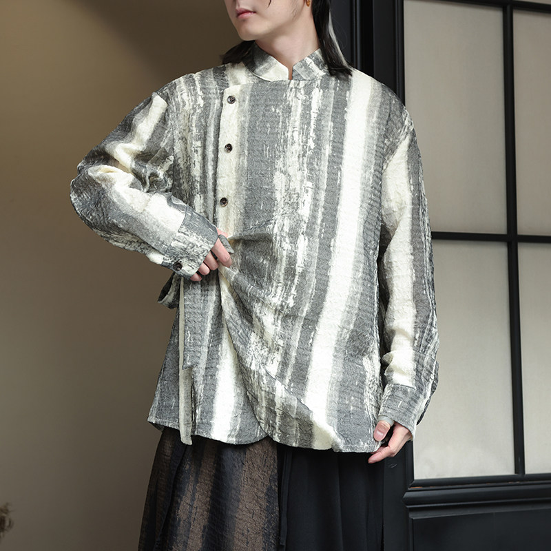 夹克秋冬男女新款长袖外套风大码棉麻上衣休闲汉服装1187-P70,男装夹克,电商A016
