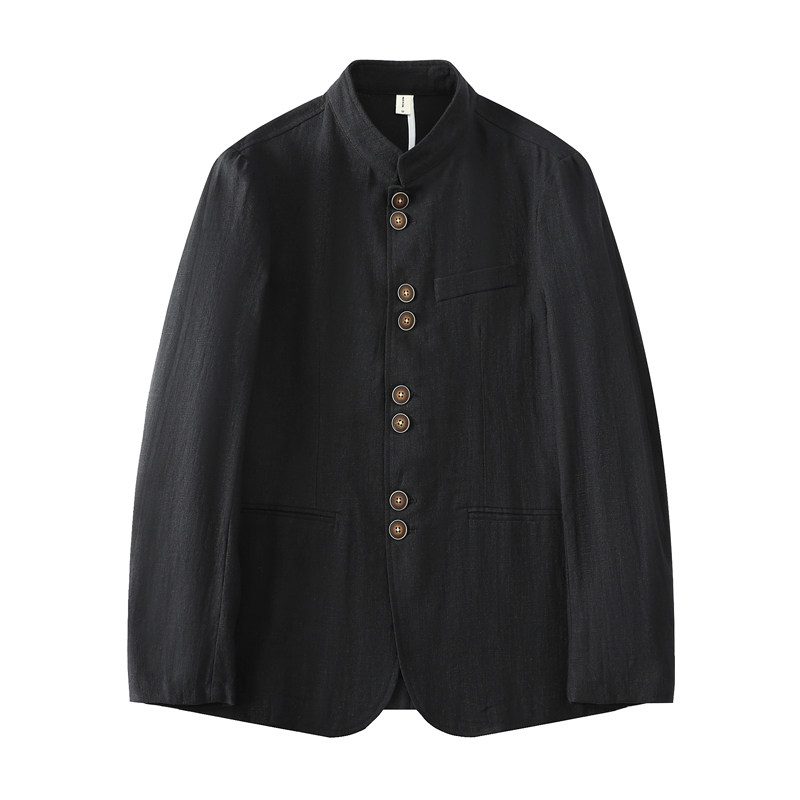 平铺风苎麻外套男春新中式棉麻礼服长袖衬衫DSA016-1178-P120,男装衬衫,电商A016