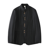 平铺风苎麻外套男春新中式棉麻礼服长袖衬衫DSA016-1178-P120，男装衬衫，电商A016