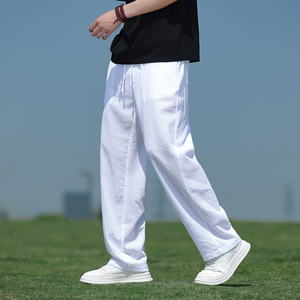 风休闲裤夏季新款男长裤大码百搭直筒裤拖地裤子8263-P50图片