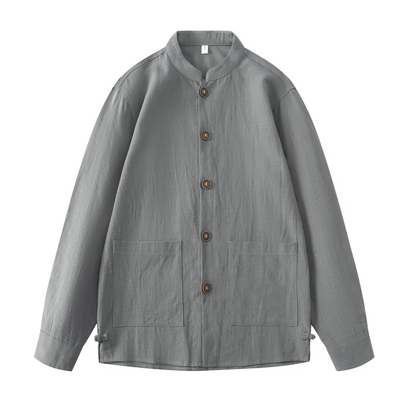 平铺风苎麻外套男士春唐装棉麻长袖衬衫西服DSA016-1176-P85,男装西服,电商A016
