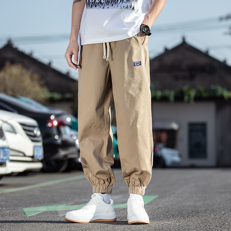春夏新款休闲裤全棉男长裤大码宽松工装裤束脚九分裤子8201-p60，商品下架区商品下架区，电商A016