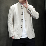 夹克秋冬季男女新款长袖外套大码棉麻上衣休闲西装汉服1178-P120，男装夹克，电商A016