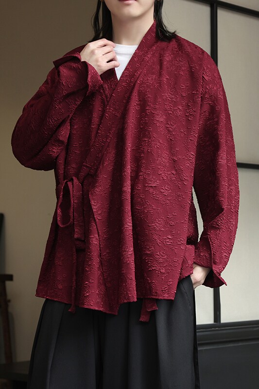 风休闲外套2025春汉服大码开衫新中式立领长袖外袍男1188-P65,男装民族服装,电商A016