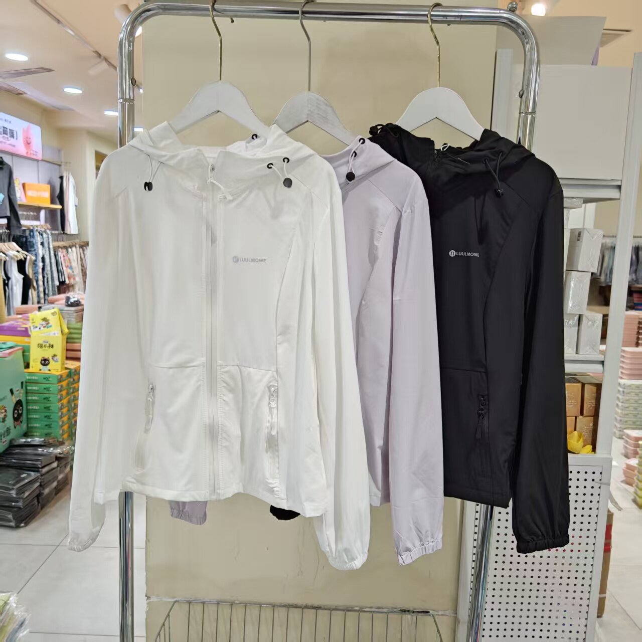 夏季女士连帽拉链开衫外套长袖休闲防紫外线时尚薄款防晒衣95303