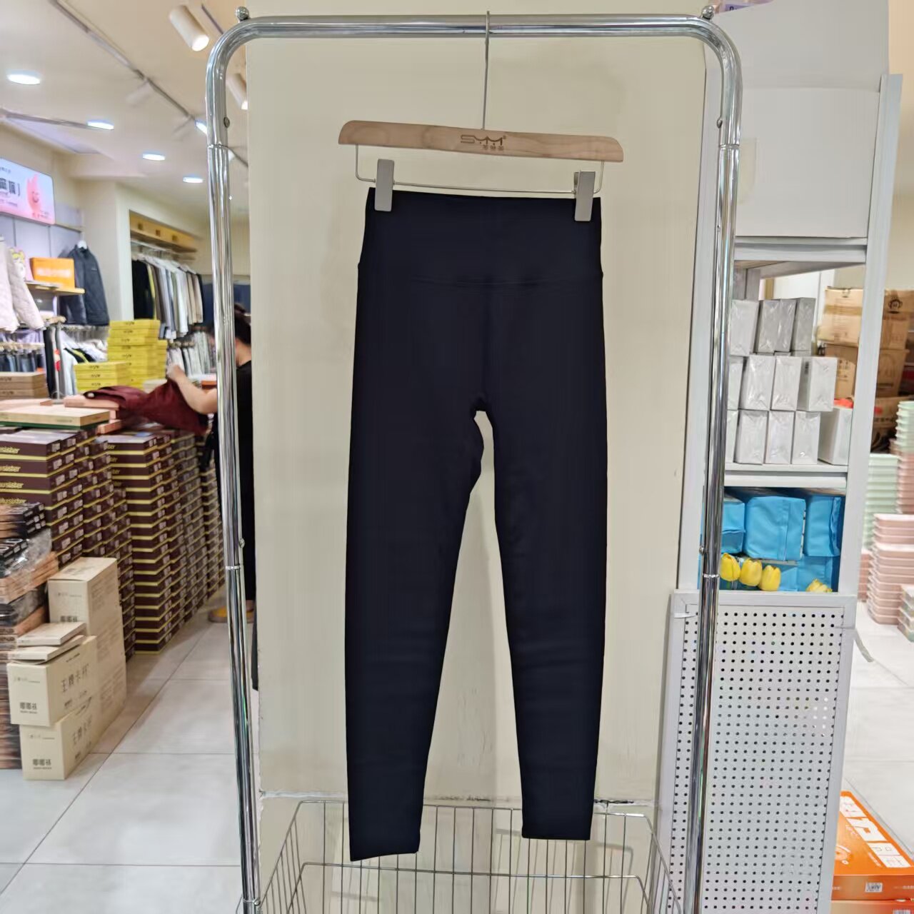 秋冬女高腰收腹提臀九分打底裤