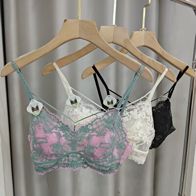 法式蕾丝无钢圈美背轻薄透气文胸