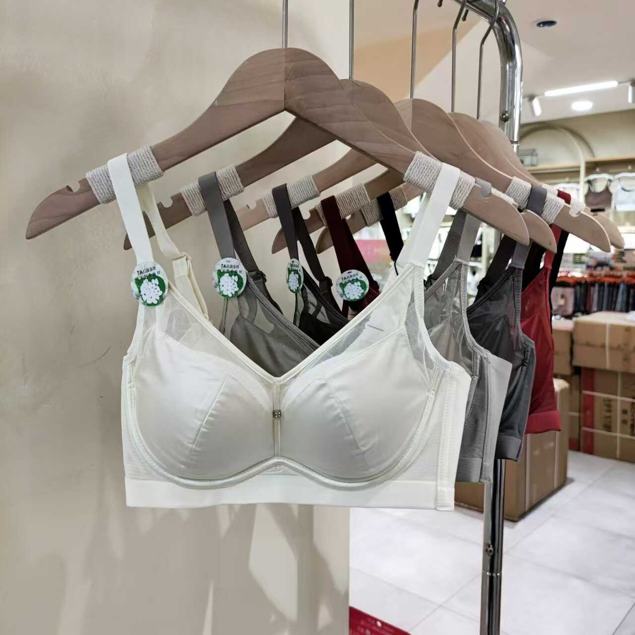 缎面法式杯网纱中厚ABC杯无痕内衣女士无钢圈性感聚拢文胸罩6626