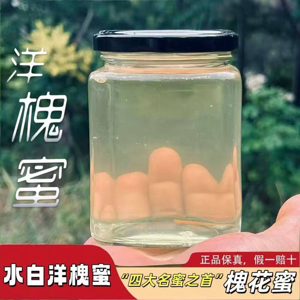 农家自产洋槐蜜正宗土蜂蜜深山老巢纯正原蜜天然蜂巢蜜1斤玻璃瓶.