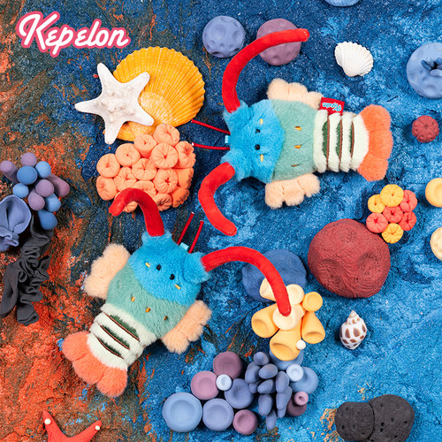 正版凯佩珑海洋联萌鲜上岸毛绒公仔生蚝虾多宝鱼螃蟹挂件女生礼物