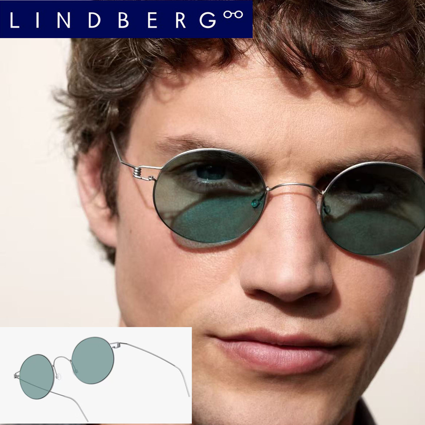 林德伯格8222圆框太阳镜男女款复古定制可选颜色尺寸刻字