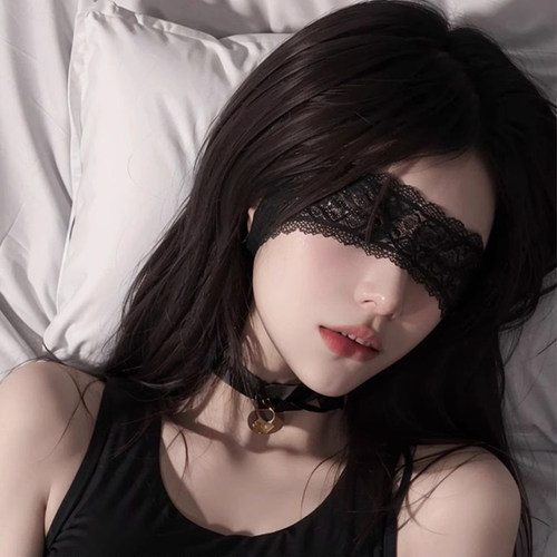 蕾丝眼罩禁欲系遮眼情调丝带可爱兔女郎面具性感蒙眼发箍猫女发饰