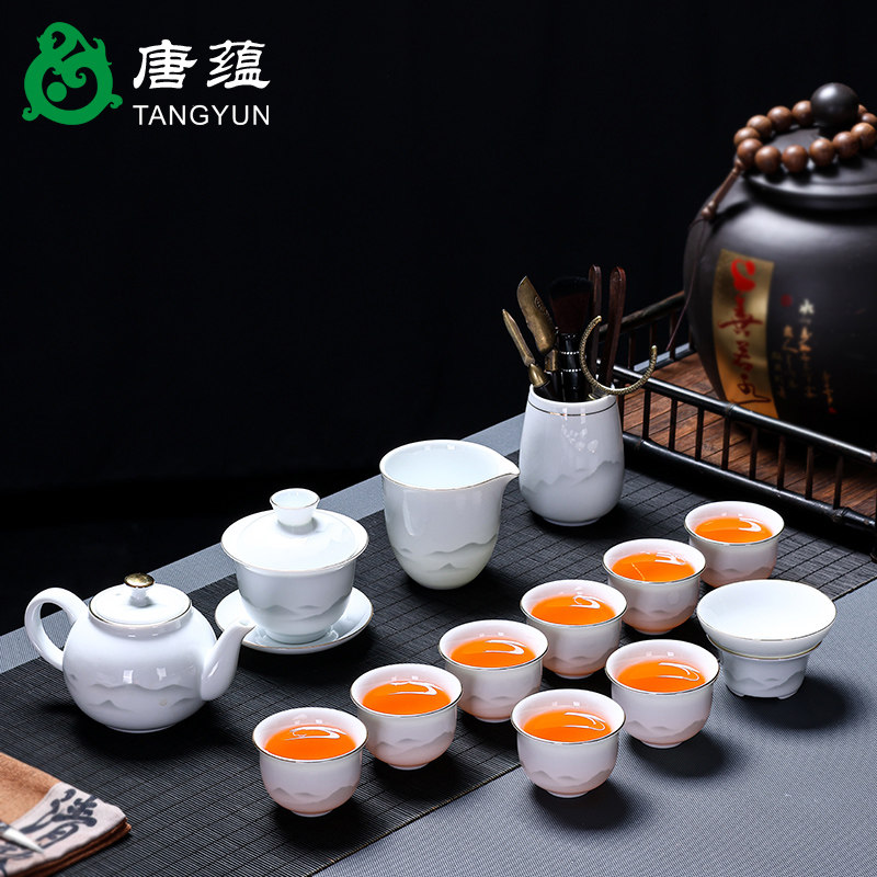 茶具泡茶壶套装2026新款冰种羊脂玉功夫茶具中式德化白瓷盖碗套组