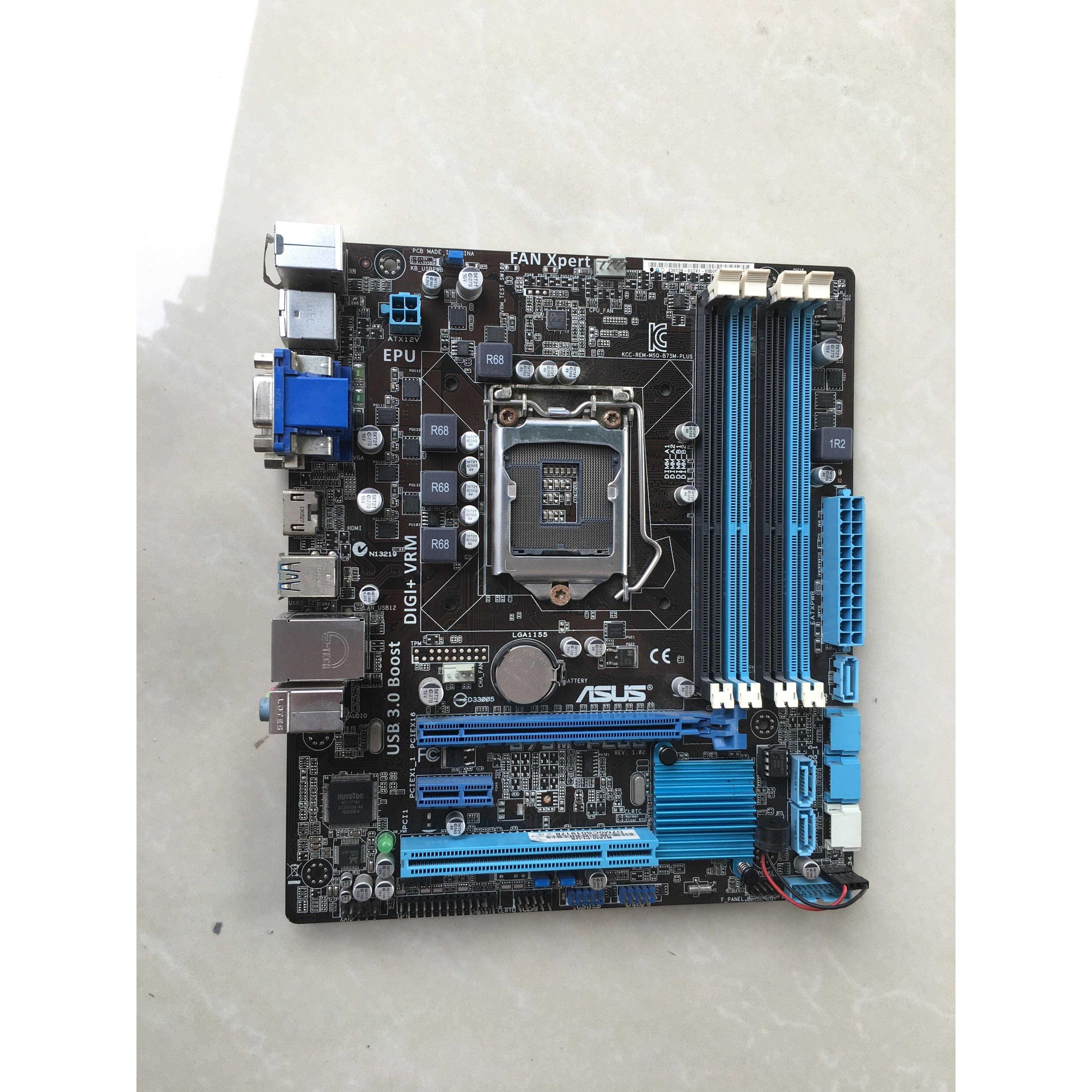 Asus/华硕 B75M-PLUS 1155针 四条内存插槽 集显SATA3.0 B75主板