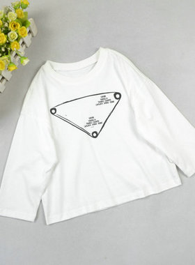 【100码】春秋童装男孩长袖T恤卫衣纯棉薄款圆领中大童101042