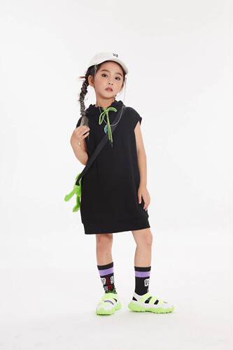 夏季中大童女孩休闲背心连衣裙