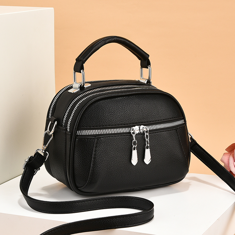 三层拉链手机包可手提单肩包包