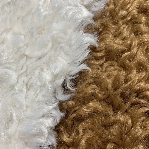 手工DIY大卷毛布料 泰迪熊玩偶毛绒布娃娃头发 毛长2.5cm国产毛海